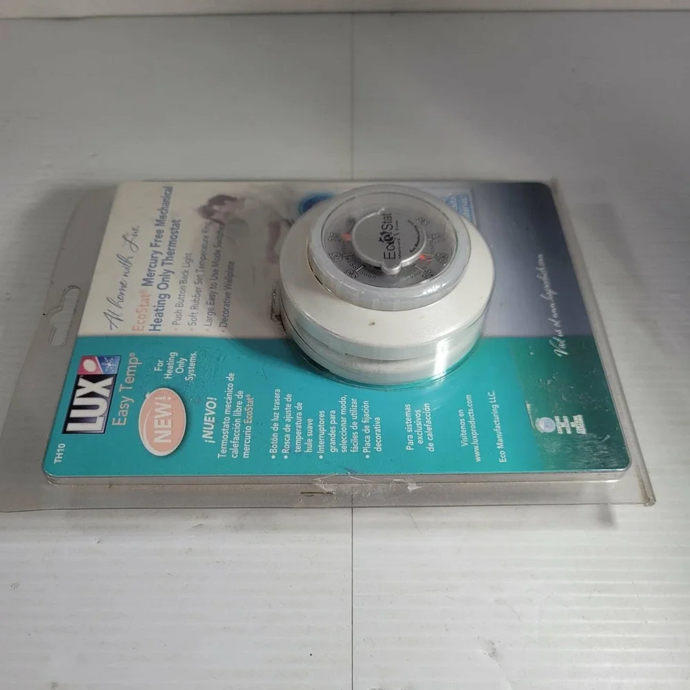 Lux Easy Temp THC15 Heating Cooling Mechanical‎ Thermostat Lighted Display